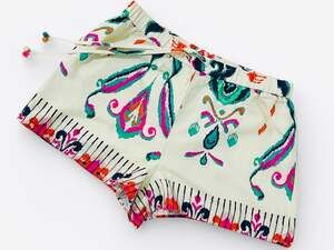 Zara Linen Blend Knotted Pareo High-waisted shorts